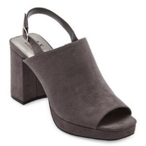 Worthington Women's Gray‎ Lancer Slingback Block Heels Dress Shoes NWT Size 6.5